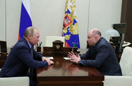 President Vladimir Putin meets with Norilsk Nickel CEO Vladimir Potanin