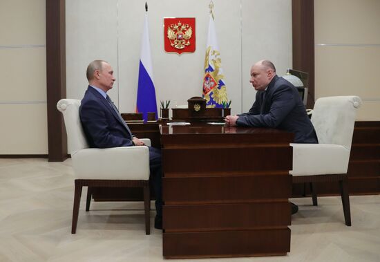 President Vladimir Putin meets with Norilsk Nickel CEO Vladimir Potanin