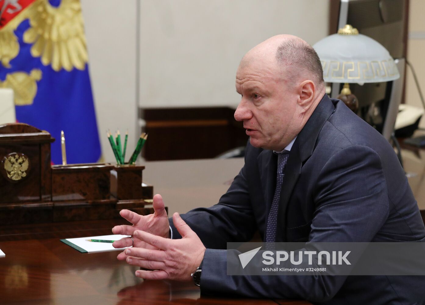 President Vladimir Putin meets with Norilsk Nickel CEO Vladimir Potanin