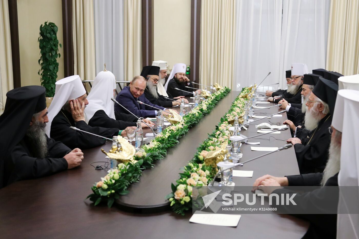 President Vladimir Putin meets with heads of delegations of local Orthodox churches