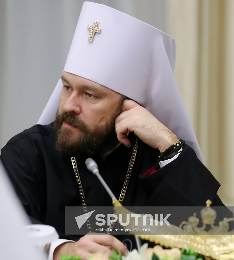 President Vladimir Putin meets with heads of delegations of local Orthodox churches