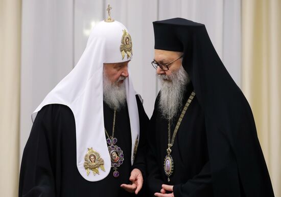 President Vladimir Putin meets with heads of delegations of local Orthodox churches