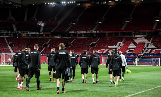 Football. Champions League. CSKA's training session