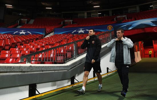 Football. Champions League. CSKA's training session