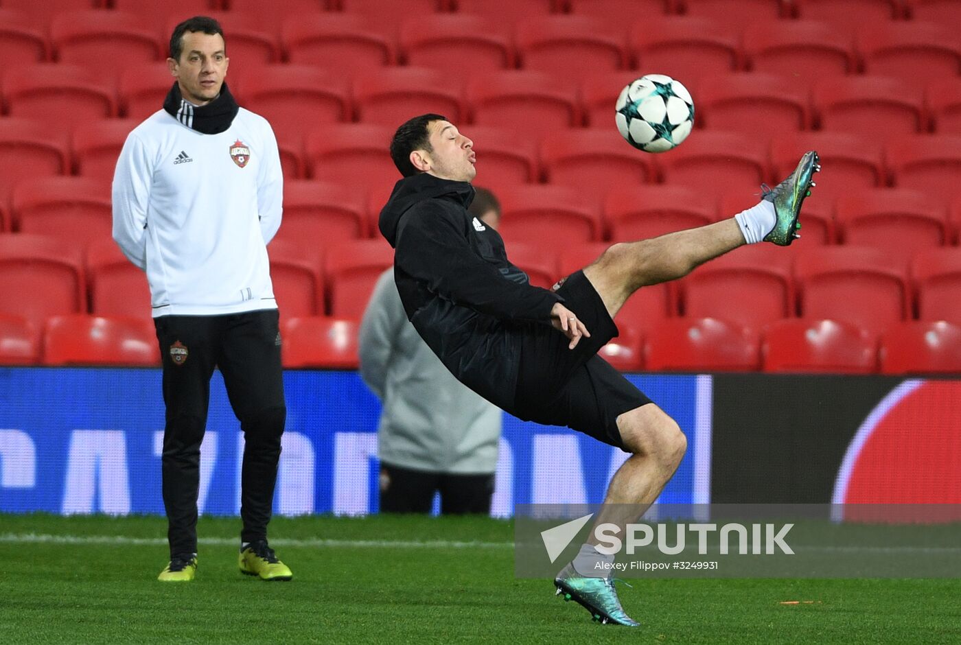 Football. Champions League. CSKA's training session
