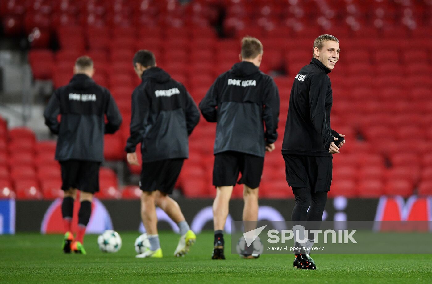 Football. Champions League. CSKA's training session