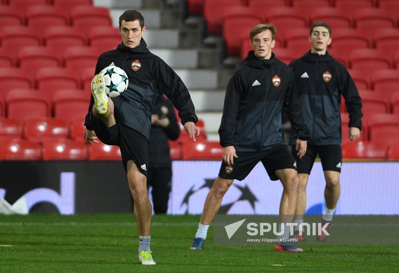 Football. Champions League. CSKA's training session