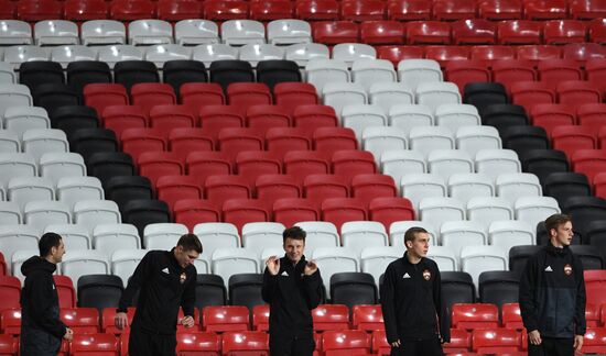 Football. Champions League. CSKA's training session