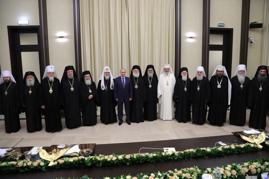 President Vladimir Putin meets with heads of delegations of local Orthodox churches
