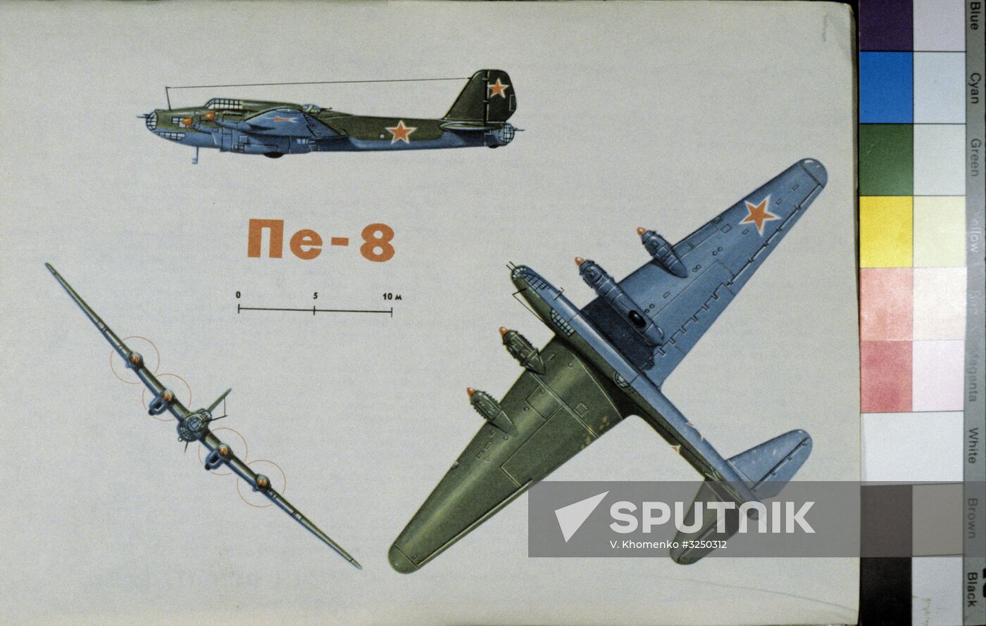 PE-8 heavy long-range bomber