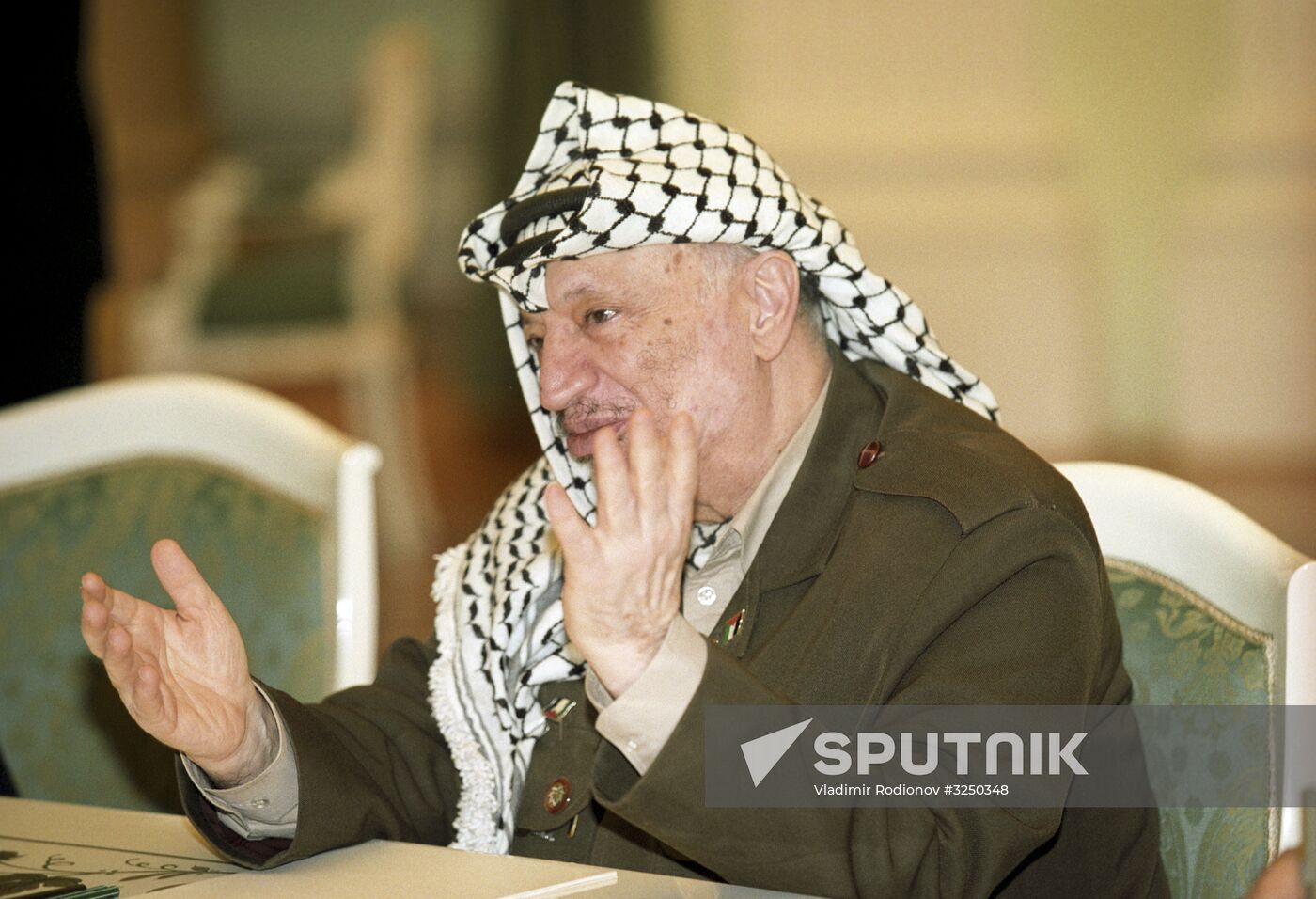 Palestine National Authority leader Yasser Arafat