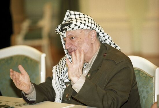 Palestine National Authority leader Yasser Arafat