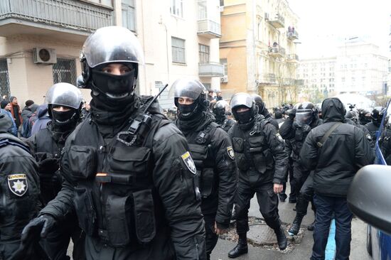 Rally in Kiev to protest Mikheil Saakashvili's detention
