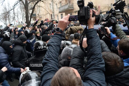 Rally in Kiev to protest Mikheil Saakashvili's detention