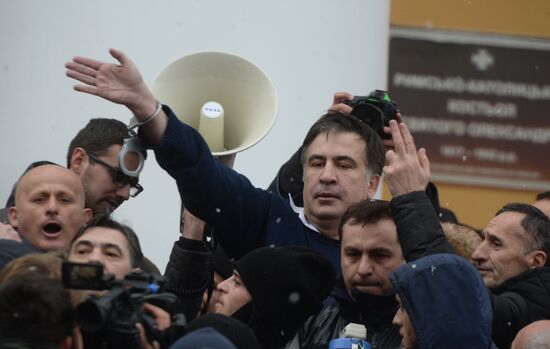 Rally in Kiev to protest Mikheil Saakashvili's detention