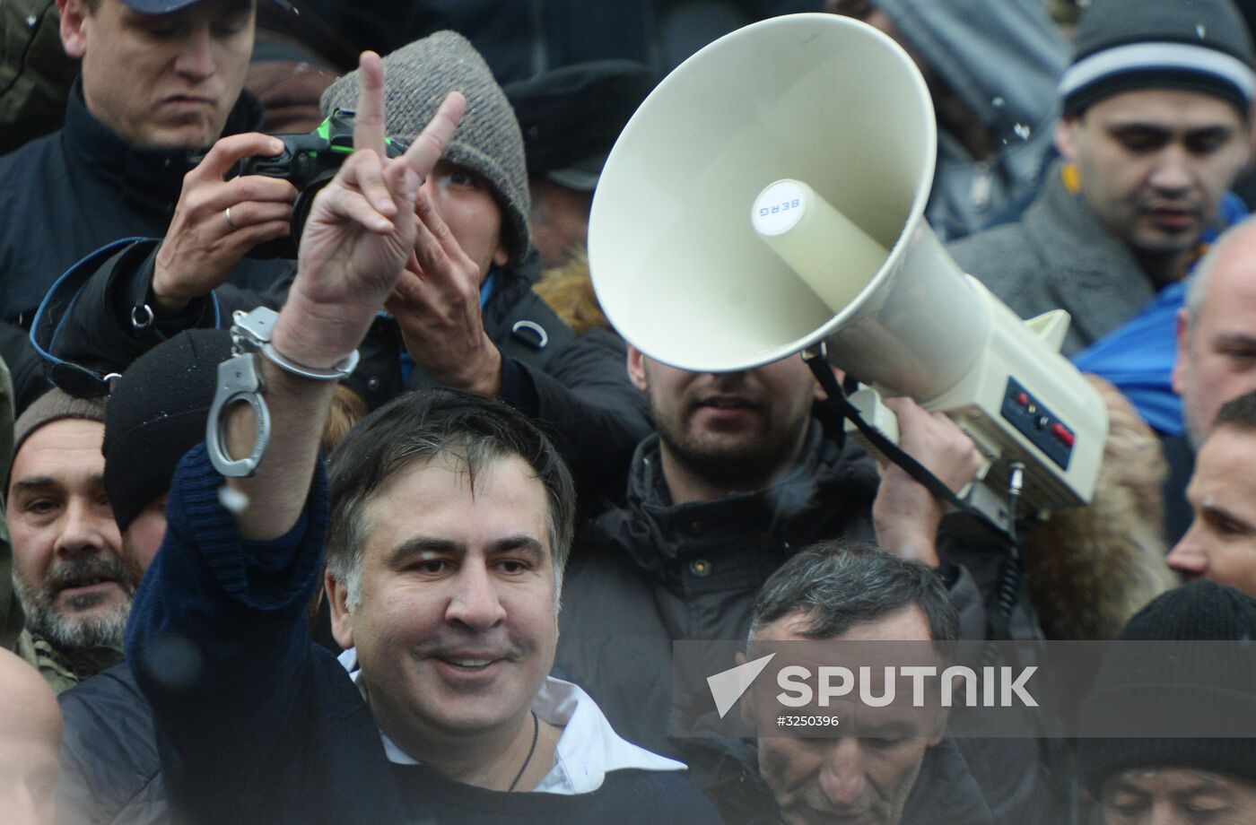 Rally in Kiev to protest Mikheil Saakashvili's detention