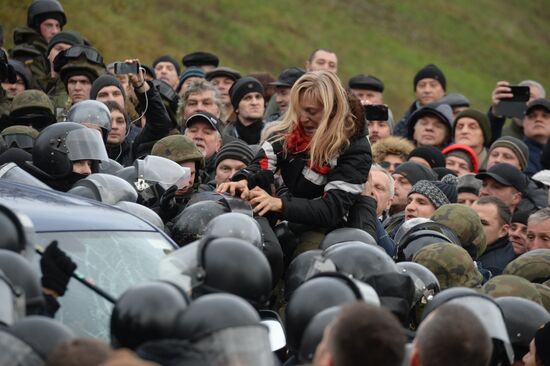 Rally in Kiev to protest Mikheil Saakashvili's detention