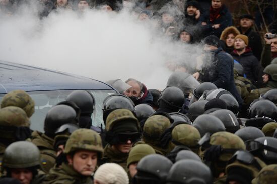 Rally in Kiev to protest Mikheil Saakashvili's detention