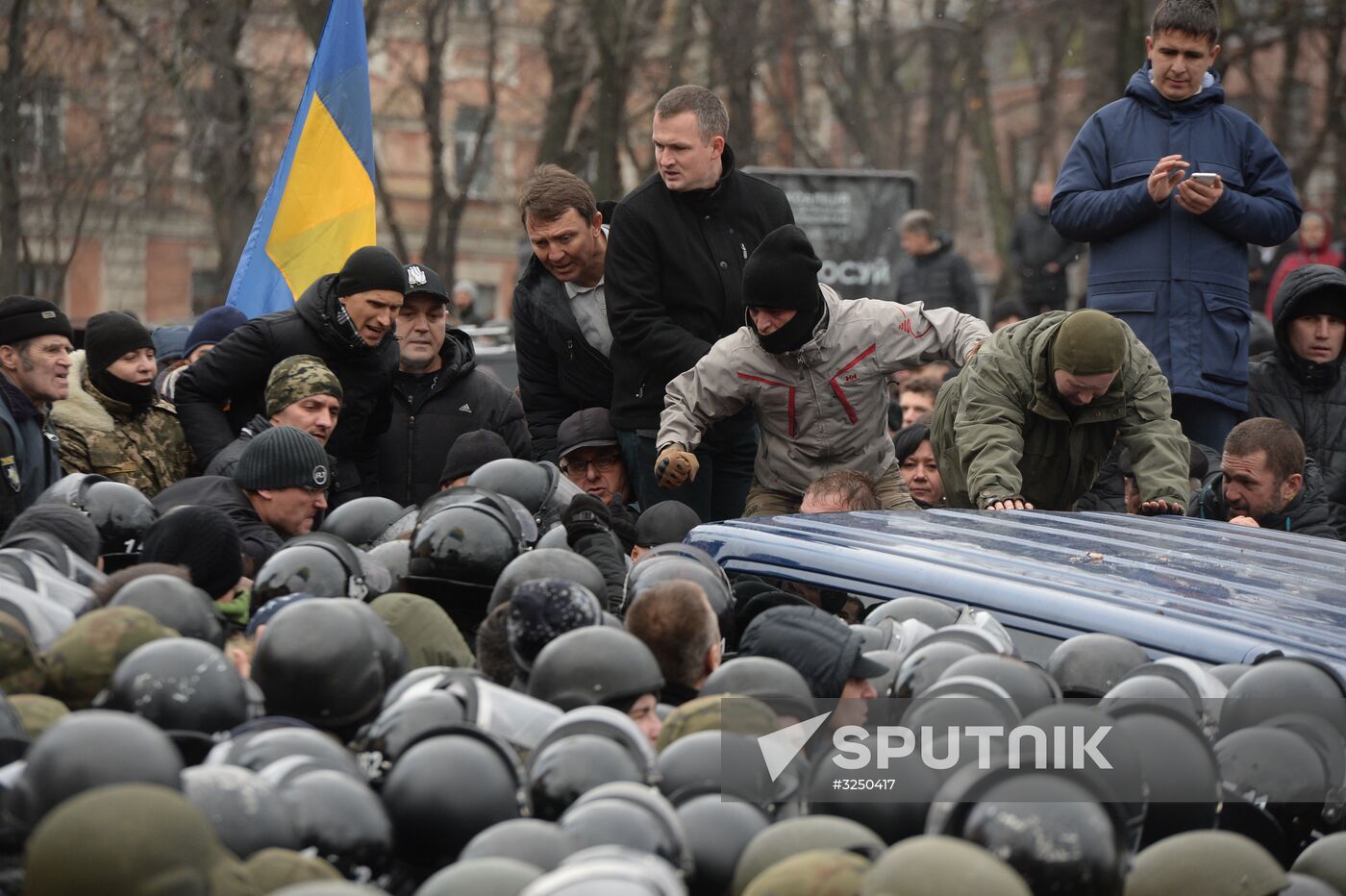 Rally in Kiev to protest Mikheil Saakashvili's detention