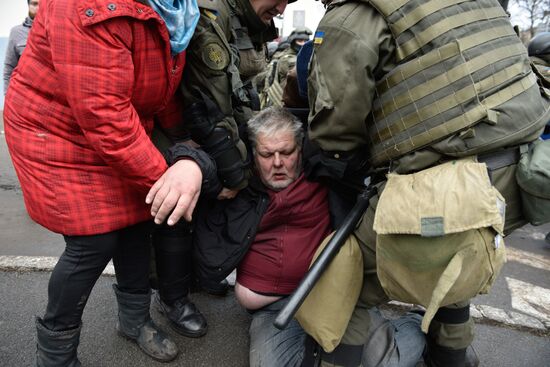 Rally in Kiev to protest Mikheil Saakashvili's detention
