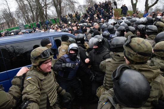 Rally in Kiev to protest Mikheil Saakashvili's detention