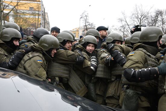 Rally in Kiev to protest Mikheil Saakashvili's detention