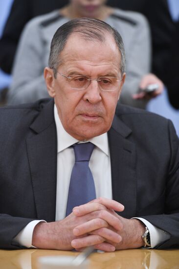 Russian Foreign Minister Sergei Lavrov meets with Patriarch John X of Antioch and All the East