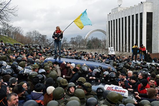 Rally in Kiev to protest Mikheil Saakashvili's detention