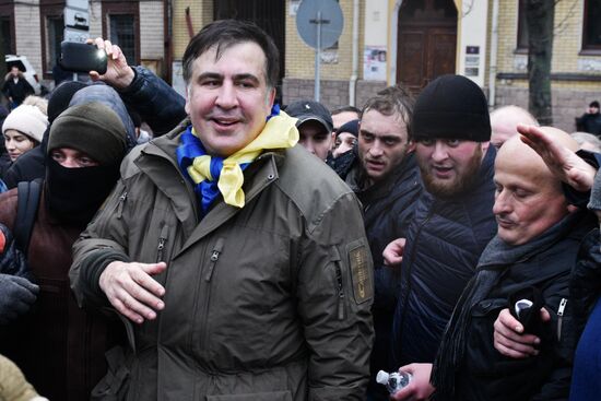 Rally in Kiev to protest Mikheil Saakashvili's detention