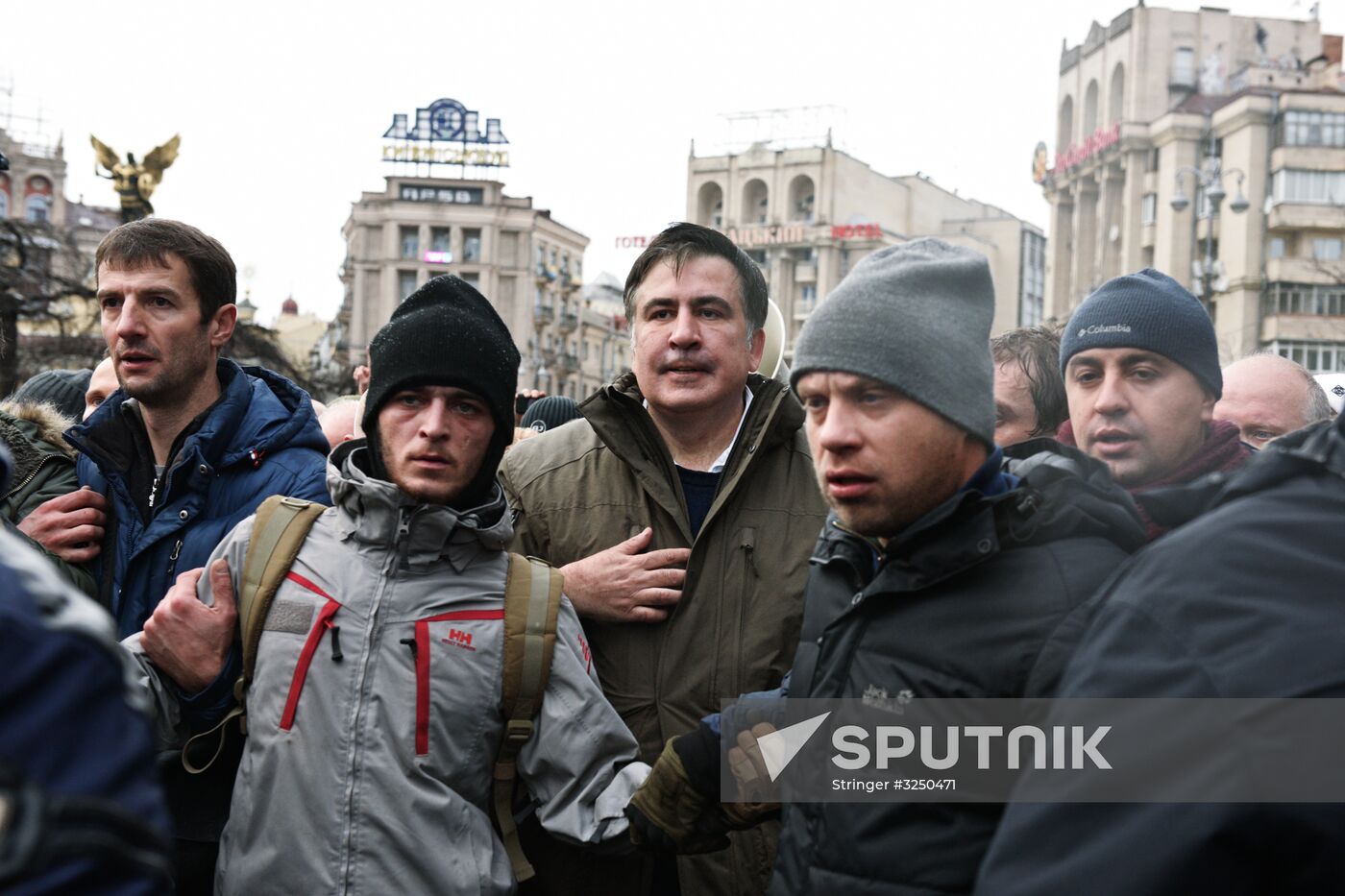 Rally in Kiev to protest Mikheil Saakashvili's detention