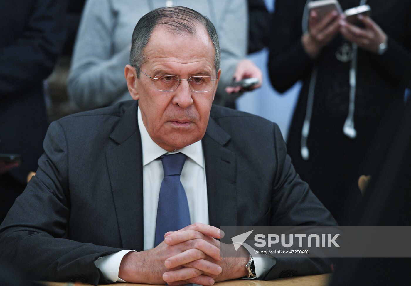 Russian ForeigMinister Sergei Lavrov meets with Patriarch John X of Antioch and All the East