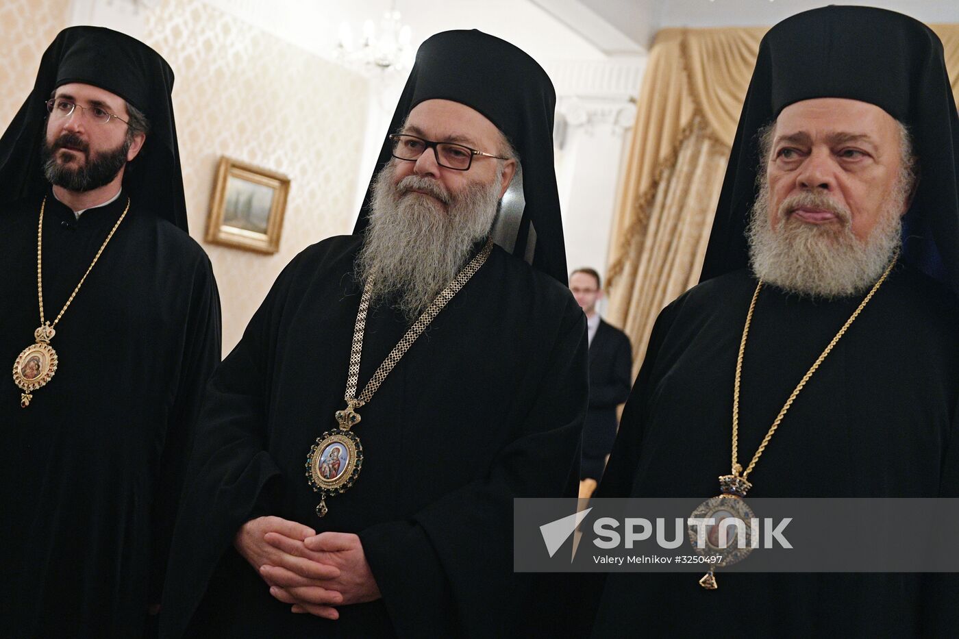 Russian Foreign Minister Sergei Lavrov meets with Patriarch John X of Antioch and All the East