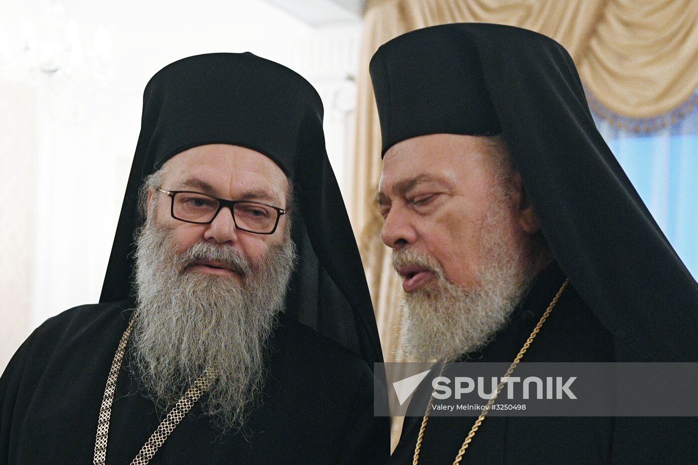Russian Foreign Minister Sergei Lavrov meets with Patriarch John X of Antioch and All the East