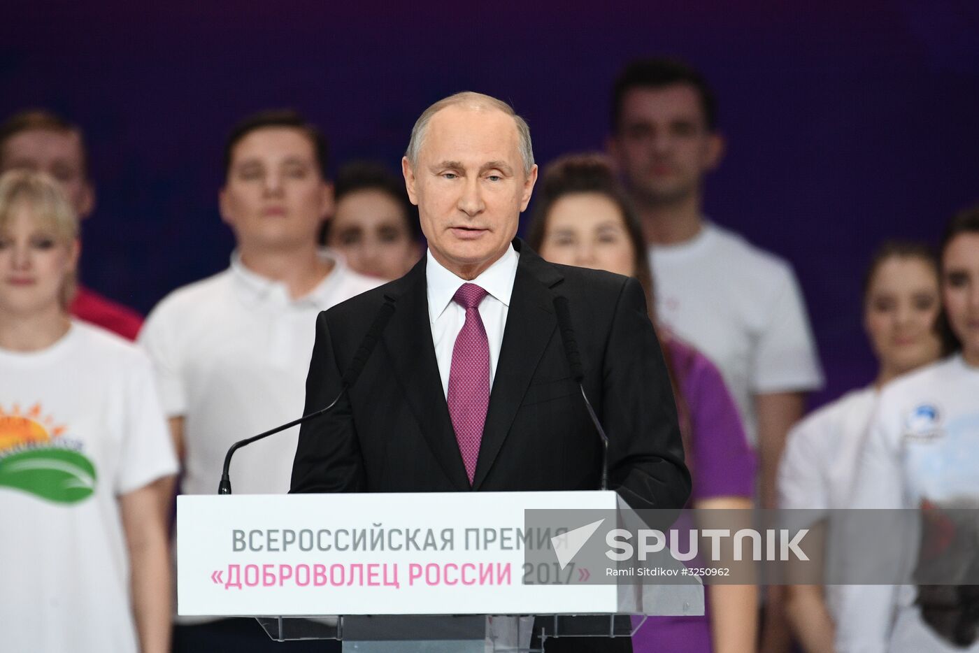 President Vladimir Putin at Volunteer of Russia 2017 award ceremony