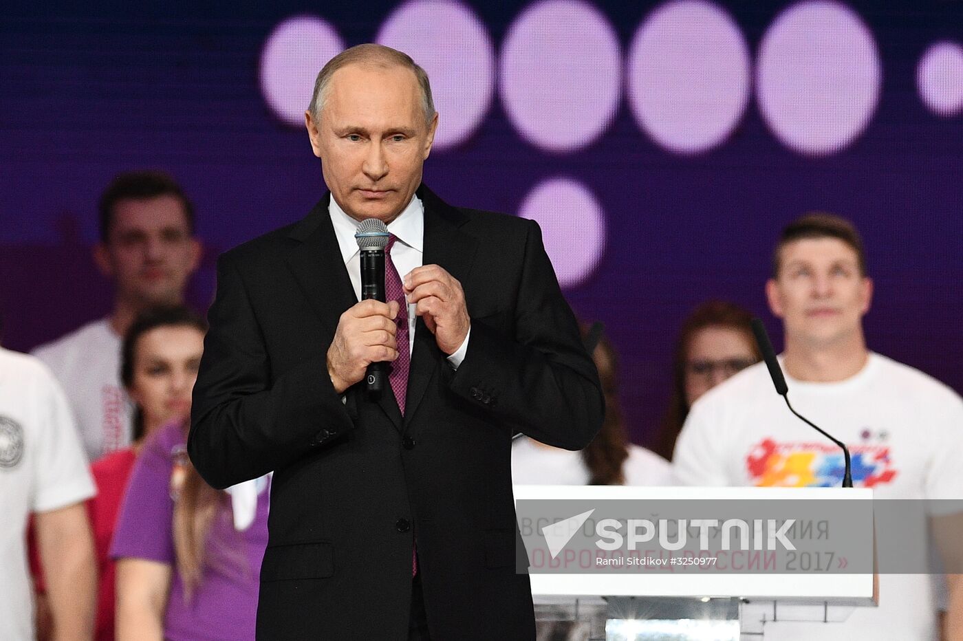 President Vladimir Putin at Volunteer of Russia 2017 award ceremony