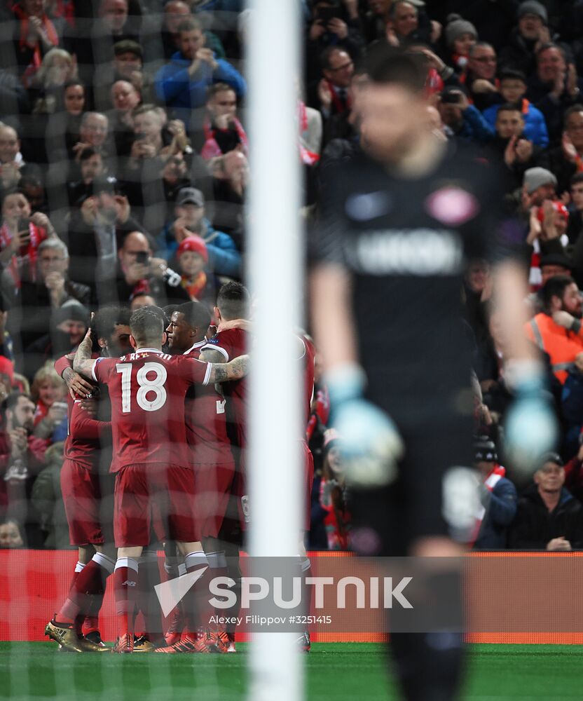 Football. UEFA Champions League. Liverpool vs. Spartak