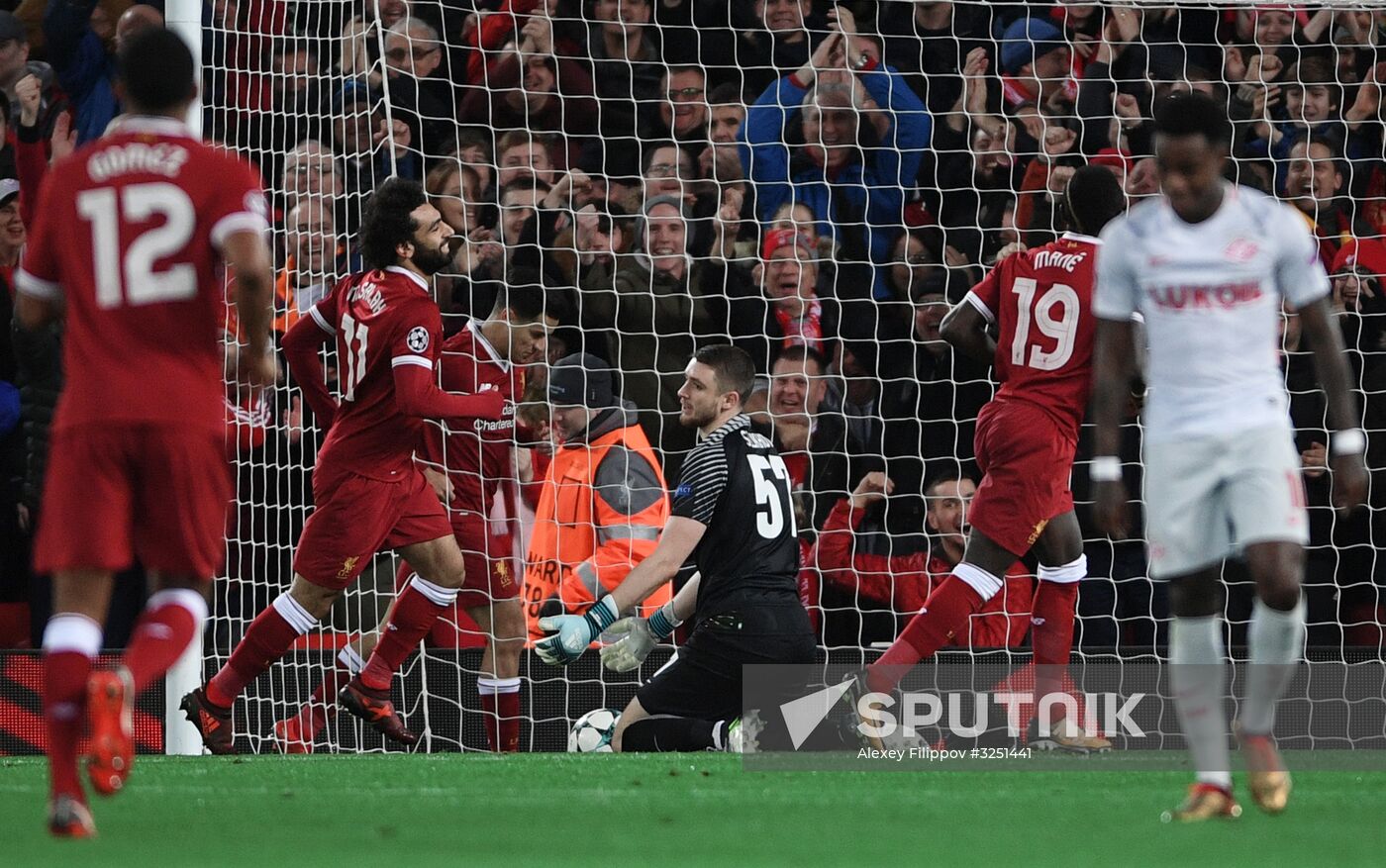 Football. UEFA Champions League. Liverpool vs. Spartak