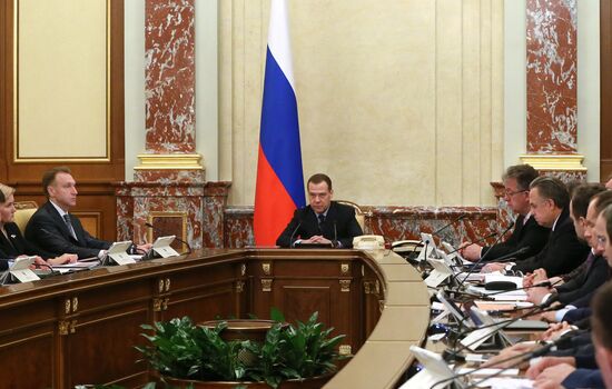Prime Minister Dmitry Medvedev chairs Russian Government meeting