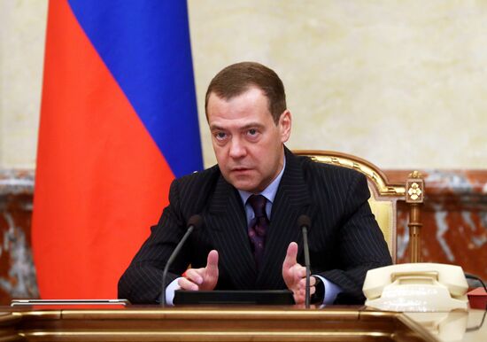 Prime Minister Dmitry Medvedev chairs Russian Government meeting