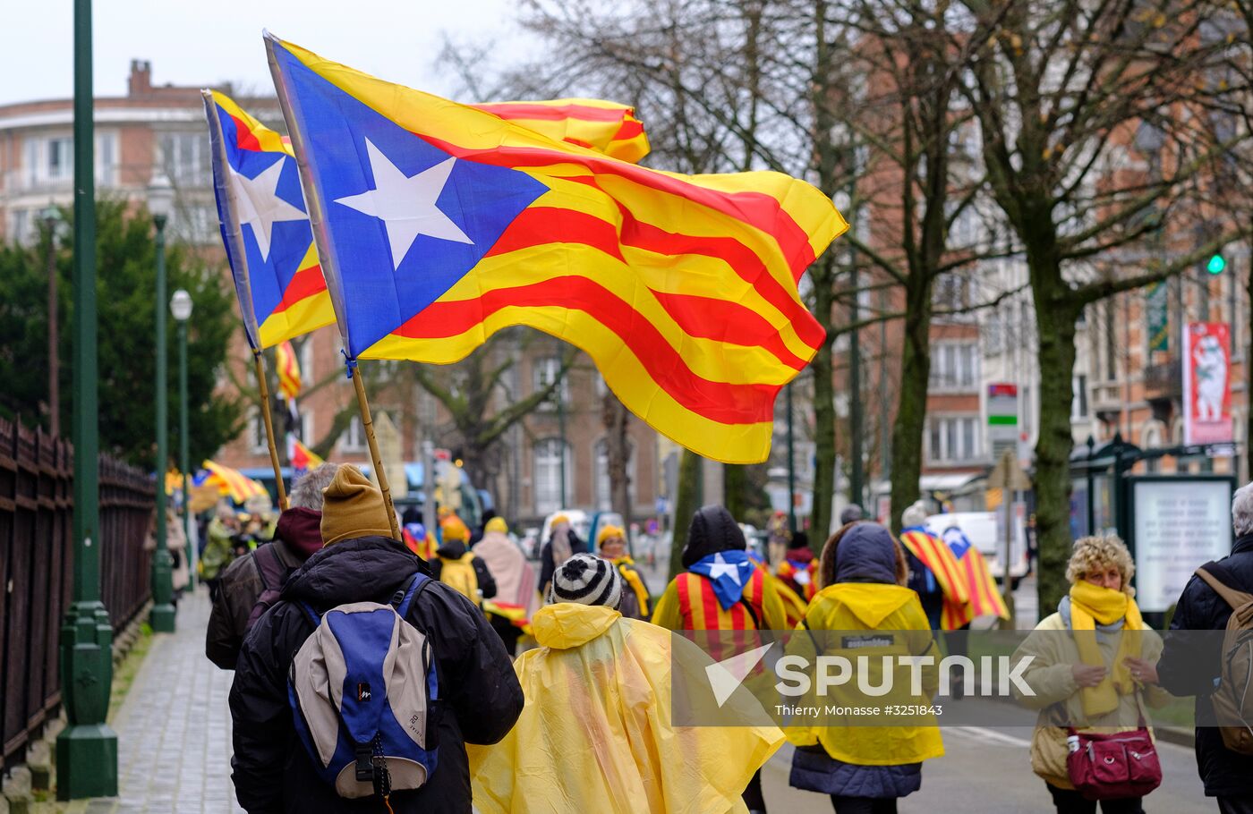 Catalans rally in Brussels in support of Carles Puigdemont