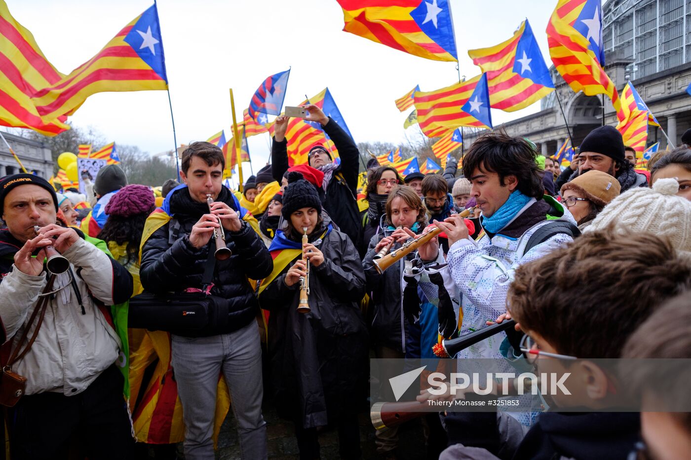 Catalans rally in Brussels in support of Carles Puigdemont