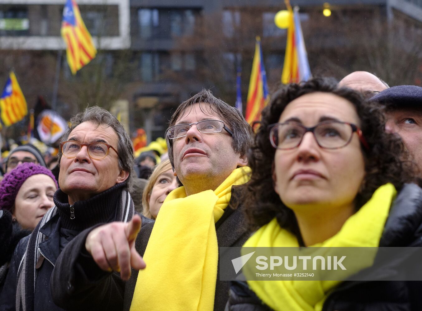 Catalans rally in Brussels in support of Carles Puigdemont