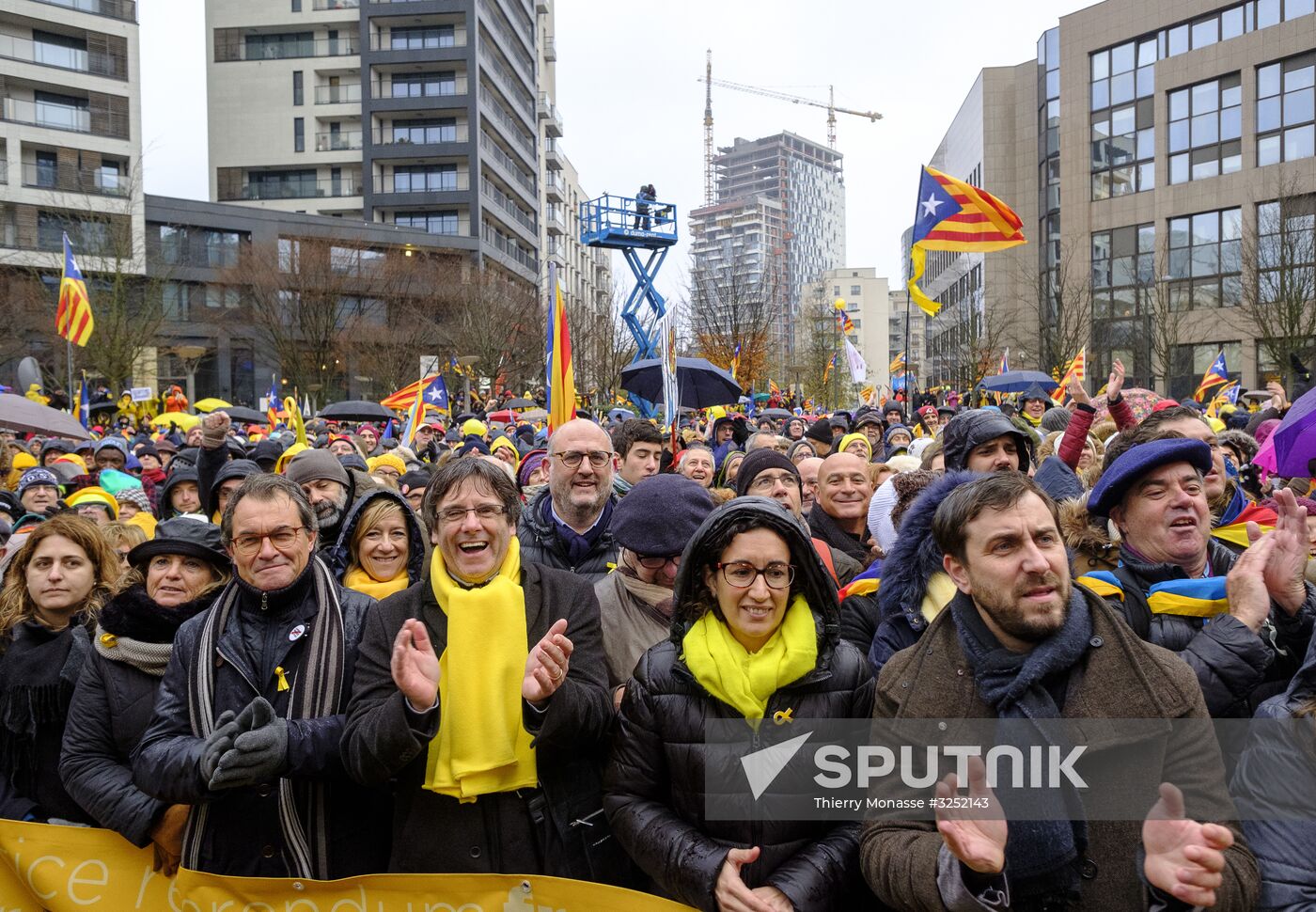 Catalans rally in Brussels in support of Carles Puigdemont