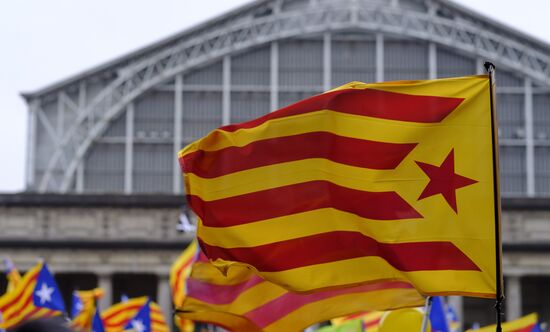 Catalans rally in Brussels in support of Carles Puigdemont