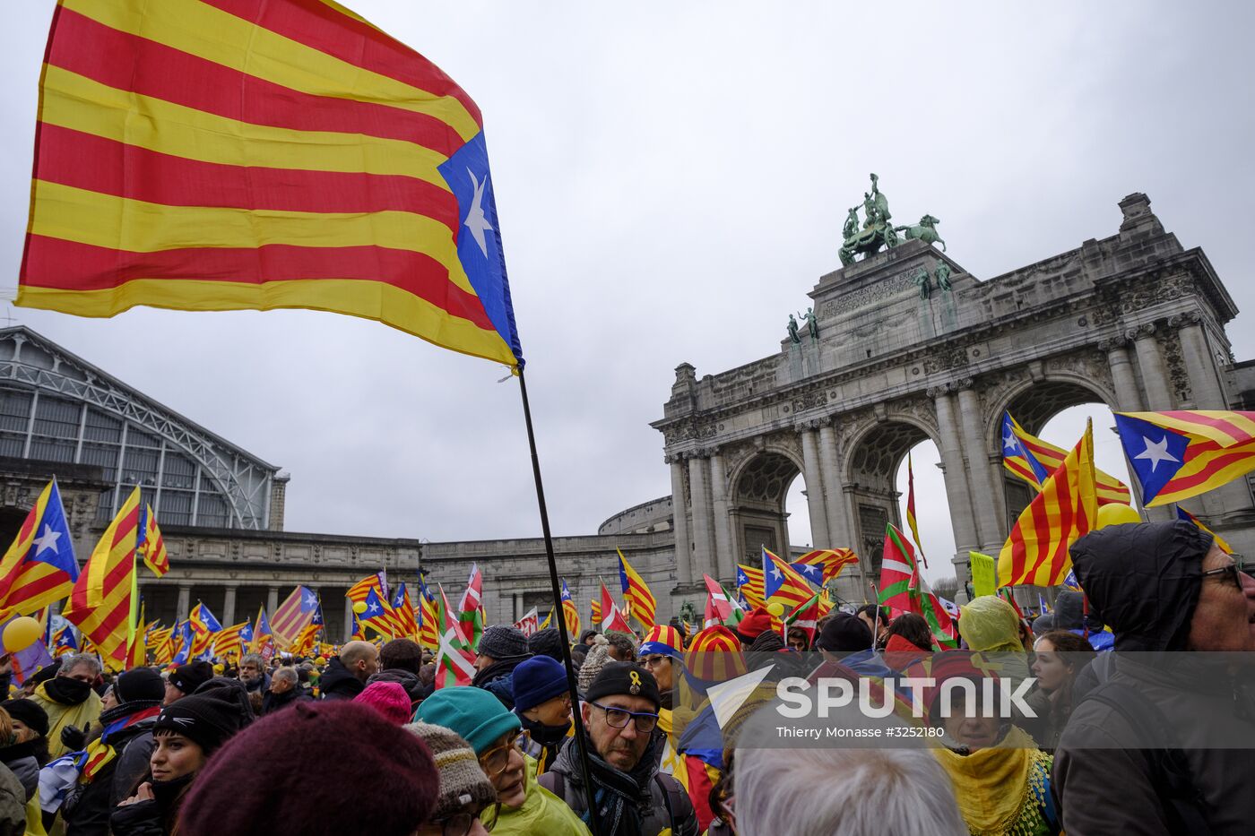 Catalans rally in Brussels in support of Carles Puigdemont