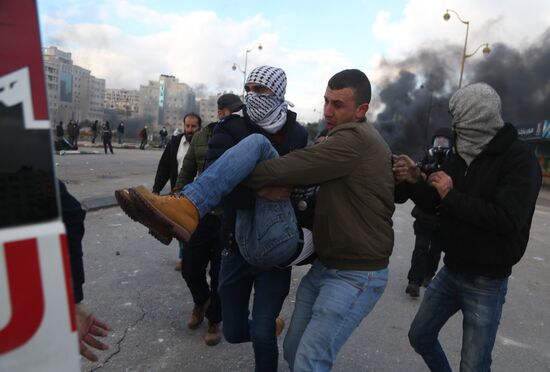 Protests in Palestine against decision to recognize Jerusalem capital of Israel