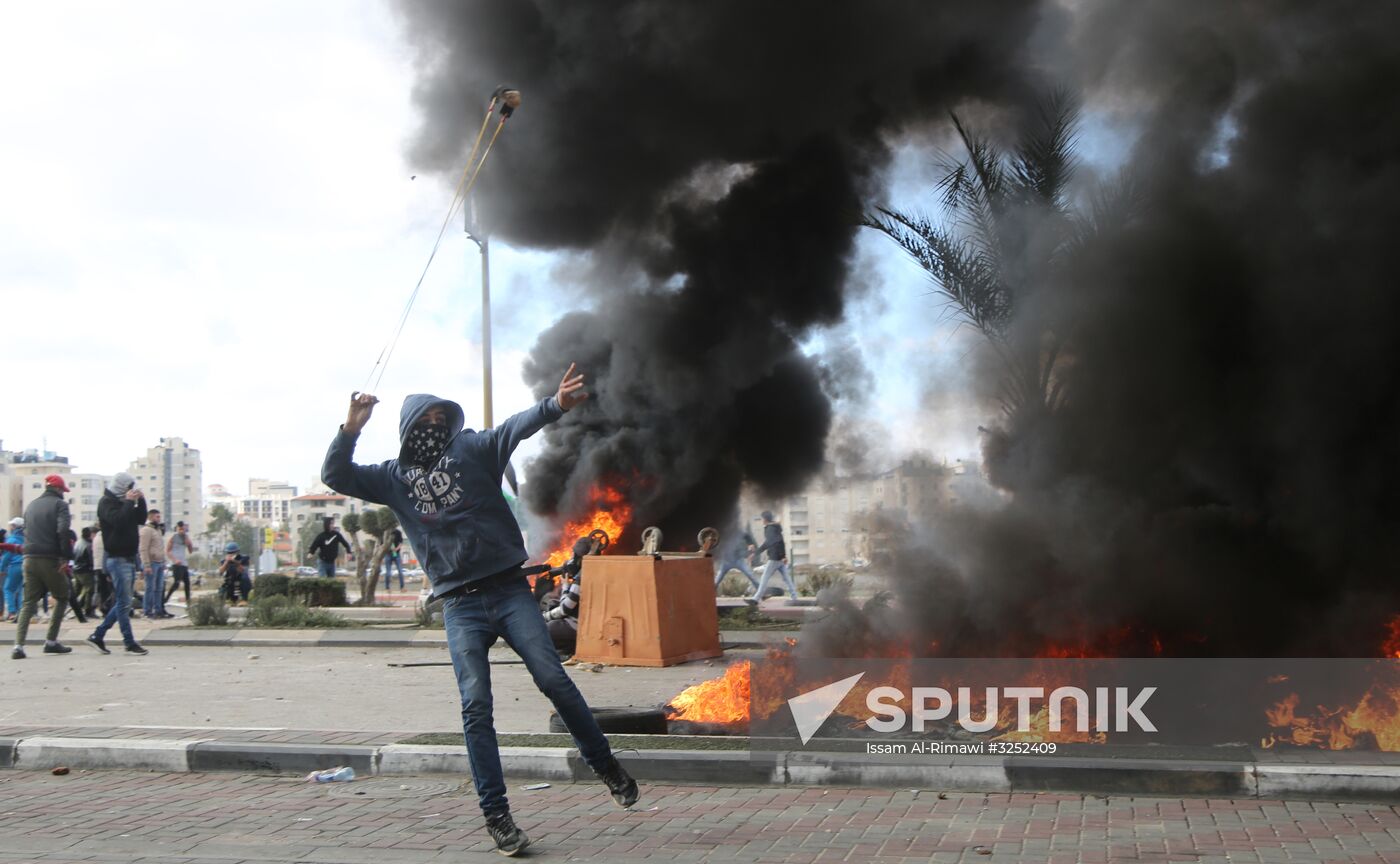 Protests in Palestine against decision to recognize Jerusalem capital of Israel