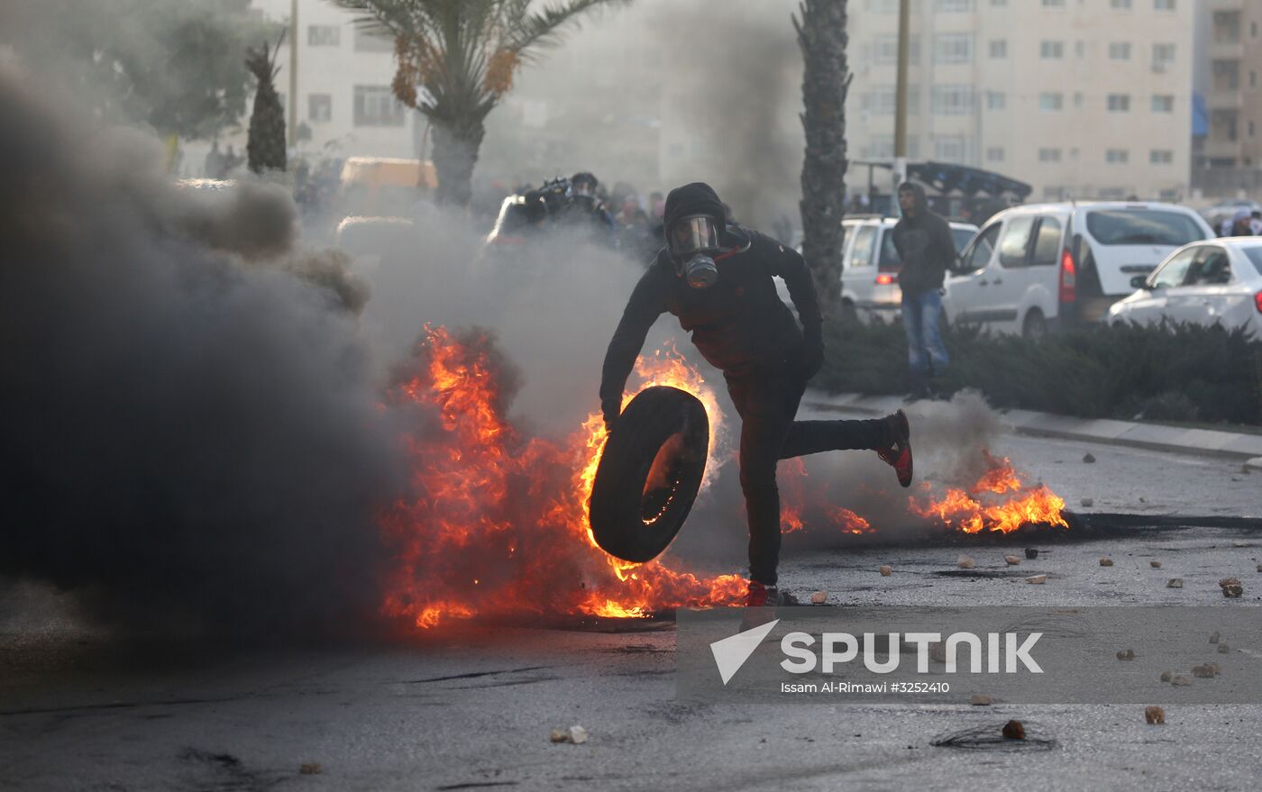Protests in Palestine against decision to recognize Jerusalem capital of Israel