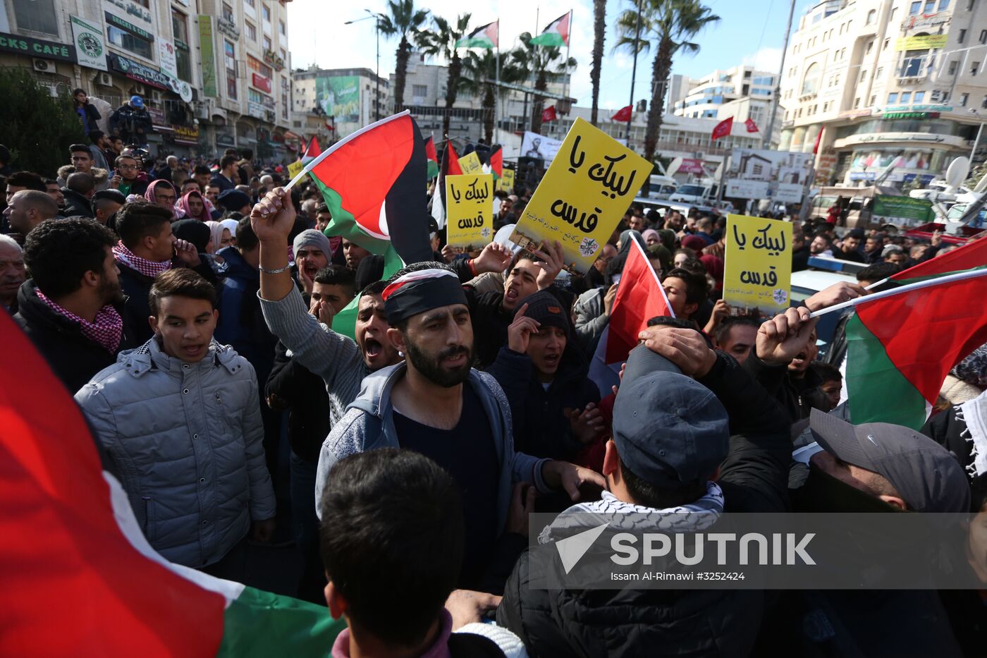 Protests in Palestine against decision to recognize Jerusalem capital of Israel