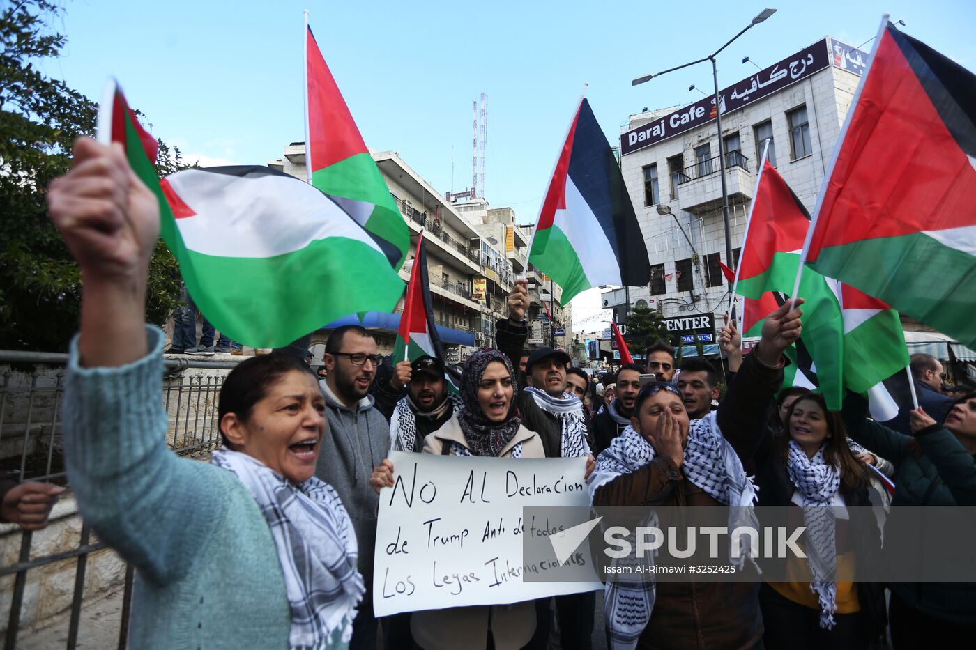 Protests in Palestine against decision to recognize Jerusalem capital of Israel